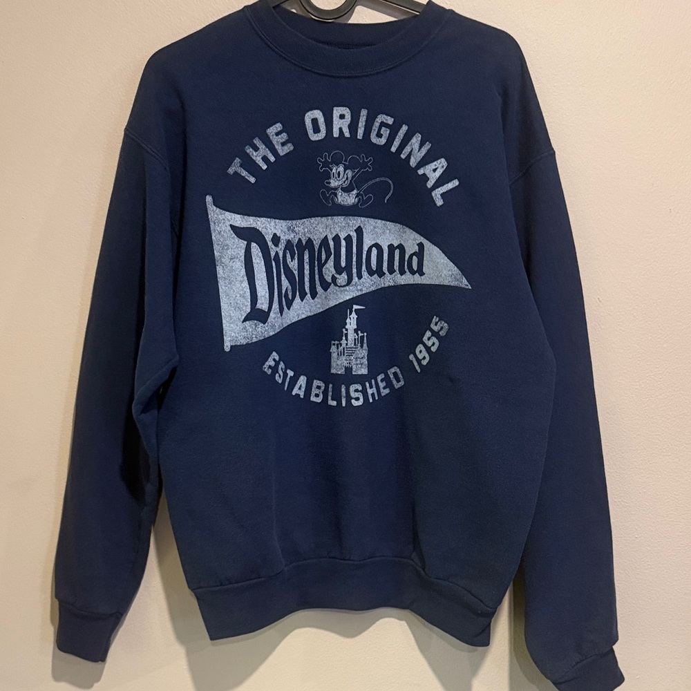 Disney Disneyland Disney World Unisex Crewneck Sweater in Navy Cute Unisex